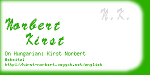 norbert kirst business card